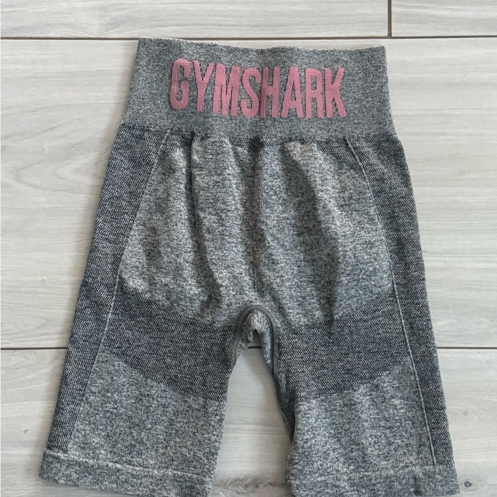 Gymshark Heather Gray Shorts with Pink Accents